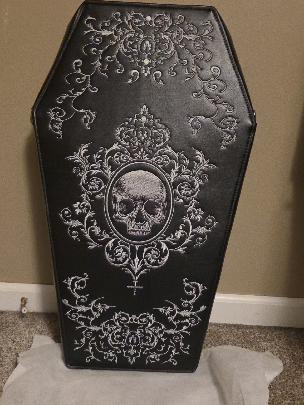 Widow x Dolls Kill whatnot Exclusive Black white Coffin skull Bag/backpack